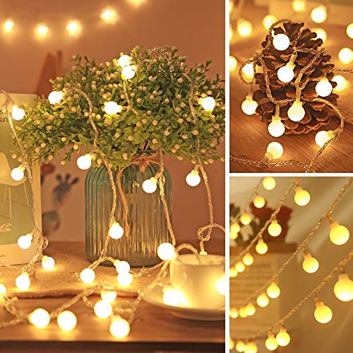 Led String Lights 80 LED Globe Fairy Lights IP65 Waterdichte Batterij Aangedreven Party Lights met Remote Timer voor… - Afbeelding 7