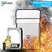 Fireproof Safe Bag Newest Upgrade, Cinsey Fire Resistant/Water Proof/Non-Itchy Silicone Coated Safety Document Storage for Home, Money, Cash, Birth Certificate, Passport, LIPO Batteries(15
