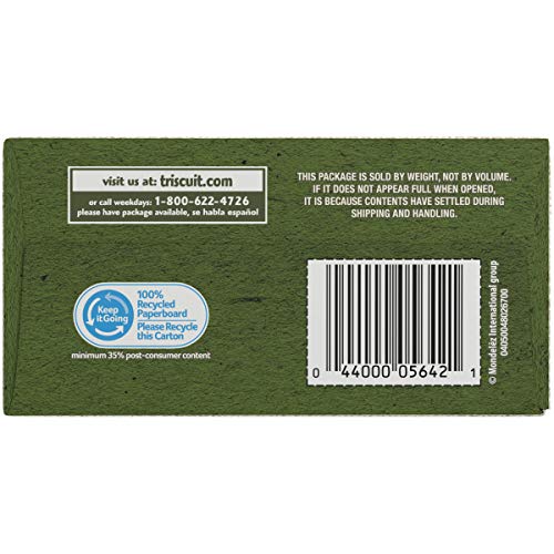 TRISCUIT ORGANIC ORIGINAL WHOLE GRAIN WHEAT CRACKERS, ORGANIC CRACKERS, VEGAN SNACKS, LUNCH SNACKS, 7 OZ