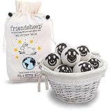 Friendsheep Organic Eco Wool Dryer Balls - 6 Pack - 100% Handmade, Fair Trade, Organic, No Lint - Premium Quality