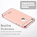 iPhone 5S Case, iPhone 5 Case, iPhone SE Case, COOLQO 3in1 Ultra-Thin Hard Matte Finish Plastic [Tempered Glass Screen Protector] Shockproof Electroplate Cover Skin for Apple iPhone 5S_Rose Gold