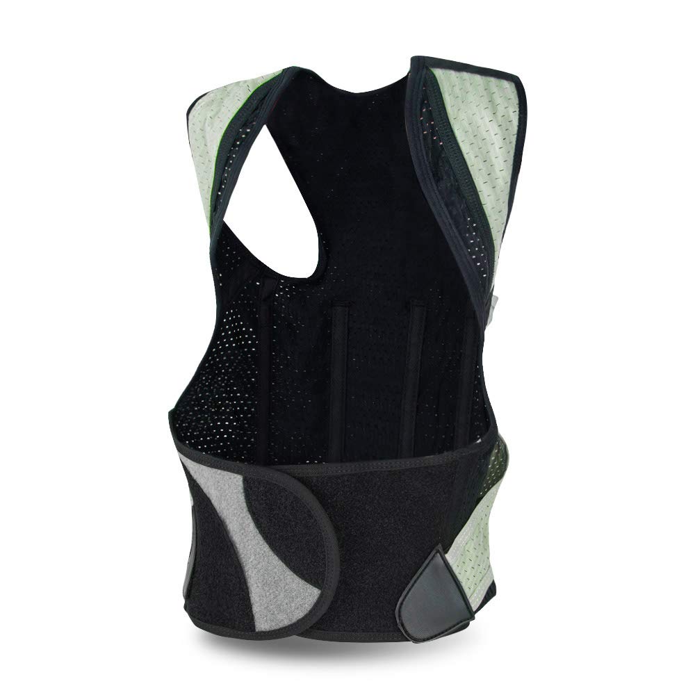 Denshine Fully Adjustable Posture Corrector Shoulder Support Back Brace L(26-32in) for Improve Upper and Lower Back Pain Relief for Women & Men