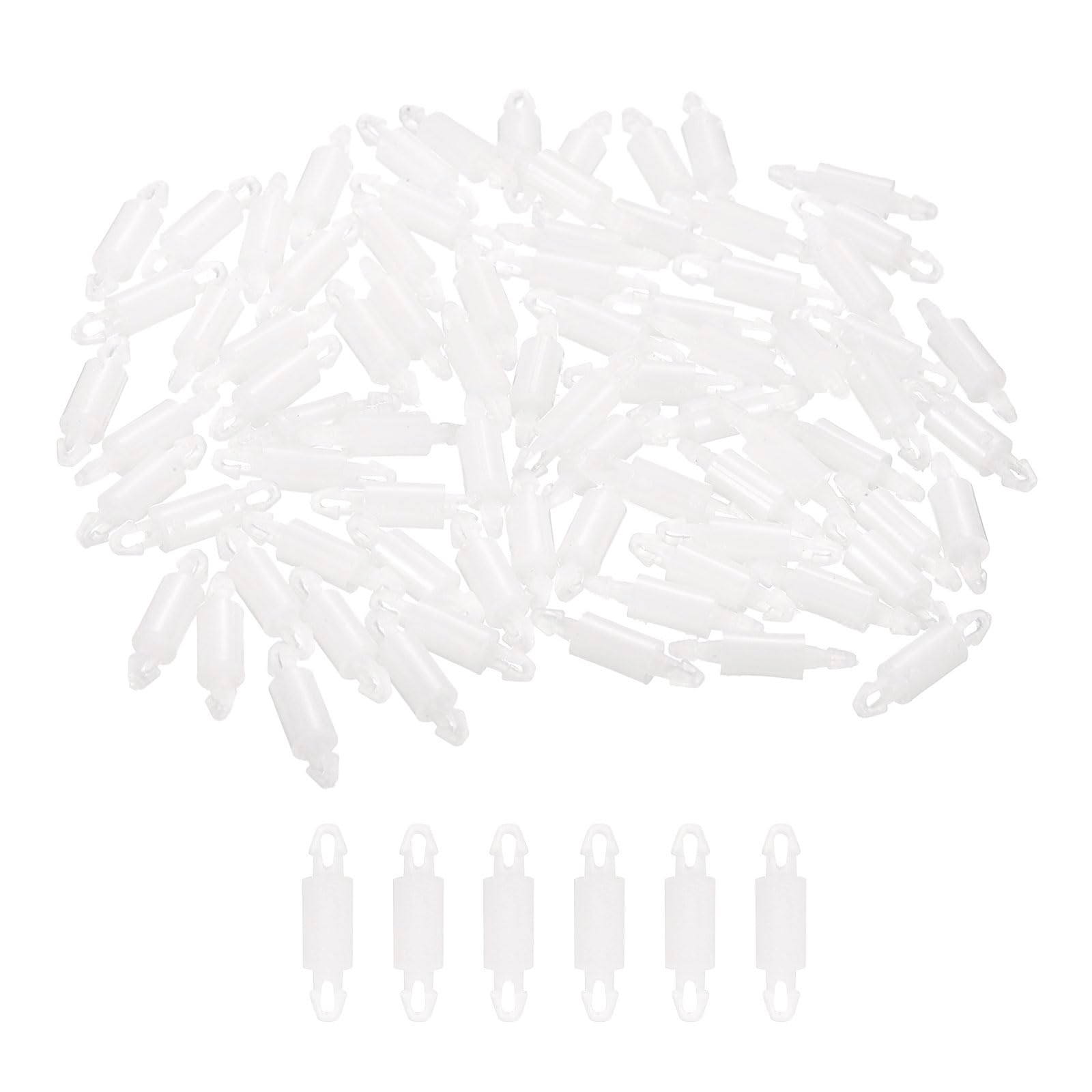 PATIKIL 200PCS PCB Board Isolation Column, Nylon Reverse Locking Circuit Board Clips Standoff Double Head Insulation Bracket Support Height 6mm /0.24"