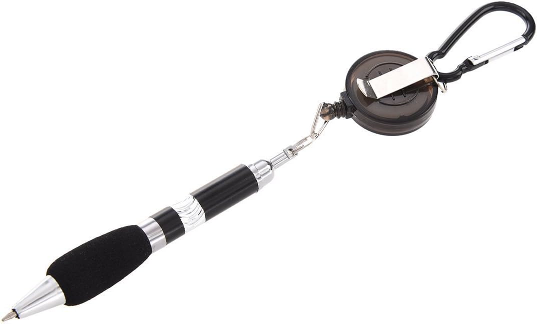XitonBlack Retractable Badge Reel Pen Belt Clip and Carabiner