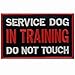 Service Dog in Training Do Not Touch Vests/Harnesses Emblem Embroidered Fastener Hook & Loop Patch