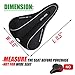 USHAKE Bike Gel Seat Cushion Cover, Bicycle Saddle Seat Cover for Women and Men in Road Bike Cruiser and Stationary Exercise Bike, Outdoor or Indoor Cycling (02blue)…