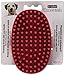 Le Salon Essentials Rubber Grooming Brush with Loop Handle, Red