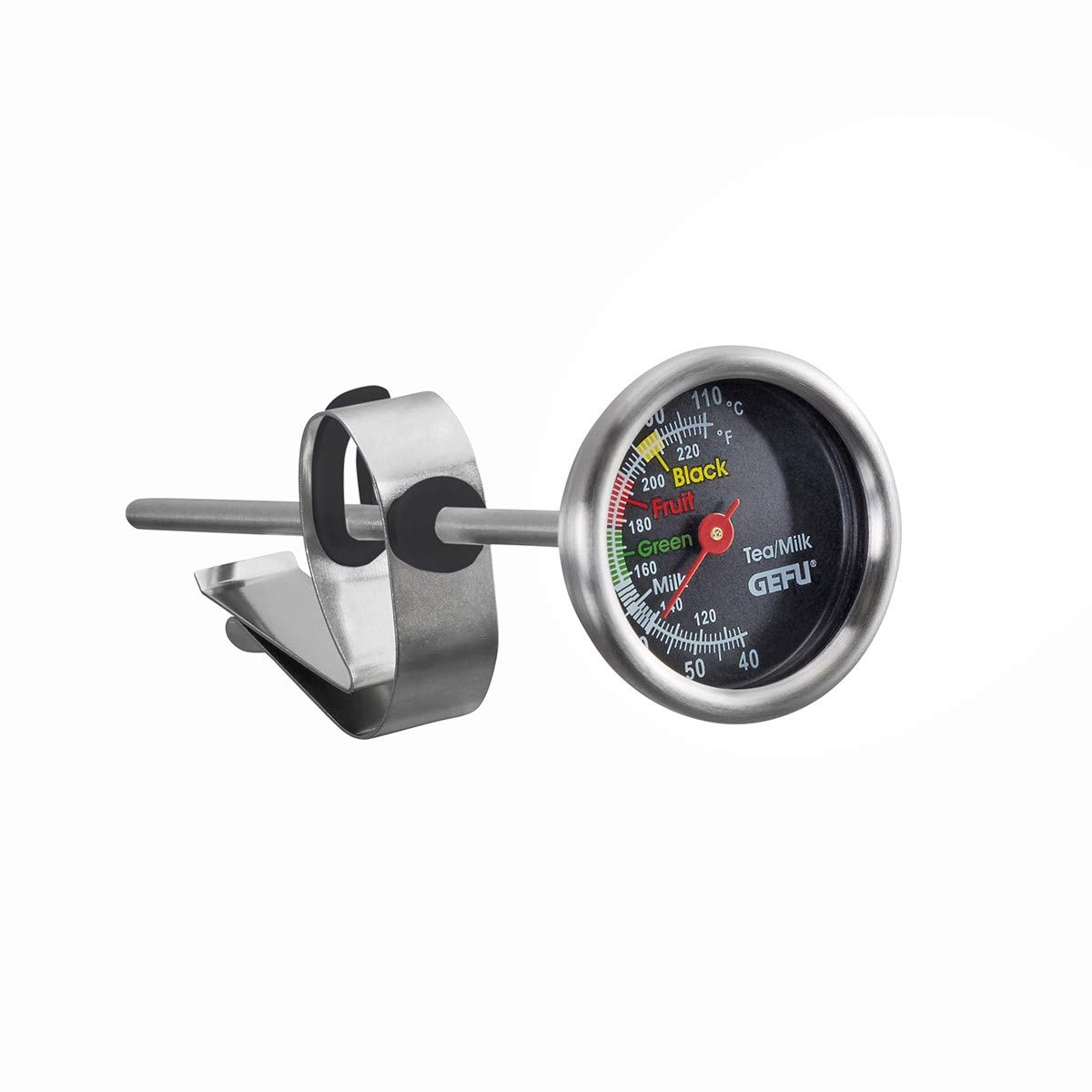 Gefu GF21770 Tea and Milk Thermometer, stainless steel, Grey, 14,5 x 3,7 x 3,7 cm