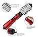 AOLVO Rotating Hot Air Brush Styler, 2 in 1 One Step Hair Blow Dryer and Volumizer,3 Speed/Heat Settings Ceramic Tourmaline Ionic Hair Curler Anti-Scald Curling Wands