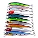 Aorace 10Pcs/Lot 14cm 23g Artificial Bait Minnow Fishing Lures Plastic Hard Baits Lure Fishing Lures Kit for Bass Trout Crankbaits Jerkbaits Saltwater