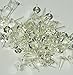 100 Silver-plated Brass 6mm Flat Pad Surgical Steel Post Earring Finding Package of 50 Pair