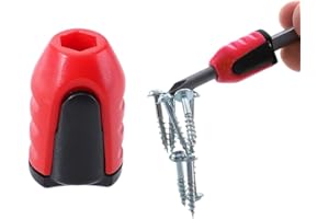 COLODAY Screwdriver Head Magnetic Ring, Upgrade Magnetizer Screw Removable for Hex Screwdriver and Power Bits, 2024 Multipack Magnetic Screw Ring Holders Household Tool (1, Red)