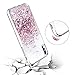 Caka iPhone X Case, iPhone Xs Glitter Case Liquid Series Girls Luxury Fashion Bling Flowing Liquid Floating Sparkle Glitter Cute Soft TPU Case for iPhone X XS (Rose Gold)