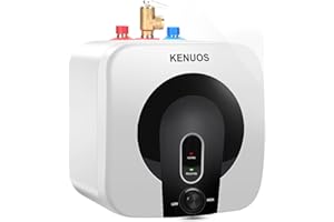 KENUOS Under Sink Instant Hot Water Heater 2.5 Gallon Water Heater 110V Water Heater,120V 1500W Mini Tank Water Heater Kitchen RV On Demand Small Water Heater with Pressure Release Vavle 1/2" NPT