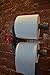 West Ninth Vintage Industrial Iron Pipe Toilet Paper Roll Holder (Double)