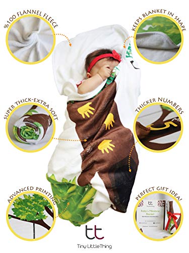 image for TinyLittleThing Baby Monthly Milestone Blanket – Extra Soft | Eco Fr