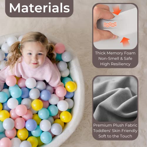 Wonder Space Deluxe Kids Round Ball Pit, Premium Handmade Kiddie Balls