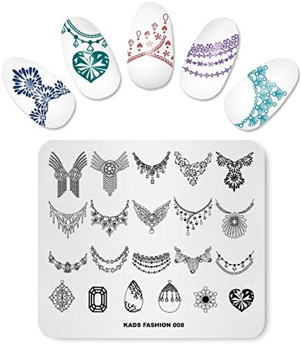Alexnailart Nail Art Stamping Plate Fashion Necklace Jewelry Template Image Plate Nail Art Tools (FA008)