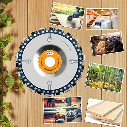 OBA Wood Carving Disc Stump Remover Stump Grinder for 4'' or 4"1/2