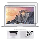 Tempered Glass Screen Protector for MacBook Air 13 Inch Model A1369 A1466 + Large Cleaning Cloth, Bubble Free, 99.9% Transparency Not Reduce The Screen Brightness (Not for Newest Mac Air 13 A1932)