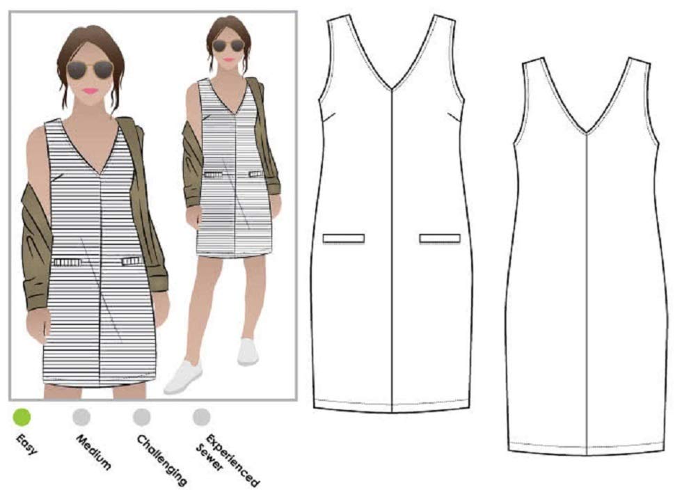 Style Arc Sewing Pattern - Sia Knit Dress (Sizes 04-16)