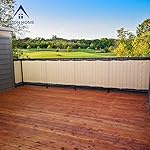 Alion Home Heavy Duty Privacy Screen For Patio, Deck, Balcony, Backyard, Fence, Pool, Porch, Railing, Apartment Privacy -3 FT Height BEIGE (3'x 16')