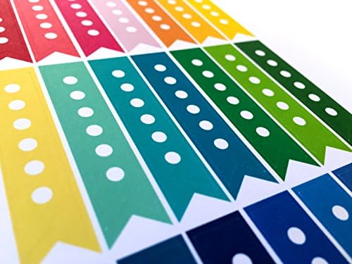 Planner Glitz 4 Sheets Decorative Planner Stickers - Checklist Flag - Circles, Multicolored