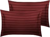 MOONLIGHT20015 Double Duvet Set Reversible Stripes Burgundy 200x200 cm view 8