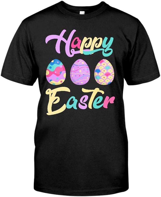 Happy Easter Egg 2 TShirt Front Print TShirt, Ladies TShirt
