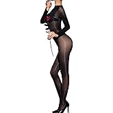 RUIBAVYA Body Stockings For Women Sexy Oil Shiny Bodystocking Full Body Stocking Body Suit Lingerie Sexy