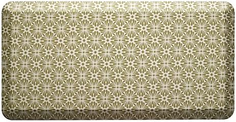 Licloud Anti-fatigue Mat Non-toxic Kitchen Mat Floor Mat Comfort Mat (20x39x3/4-Inch, Flower yellow)