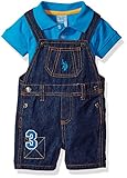U.S. Polo Assn. Baby Boys' Sleeve T-Shirt and Mesh Short Set, Turquoise P005160TUV, 6/9M