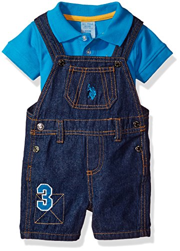 U.S. Polo Assn. Baby Boys Sleeve T-Shirt and Mesh Short Set, Turquoise P005160TUV, 6/9M