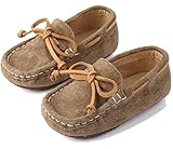 MingAo Boy's Girl's Loafers Shoes Suede Slip-on Casual Outdoor Shoes For (Toddler/ Little Kid/ Big Kid) (10 M US Toddler -- EU26, Grey)