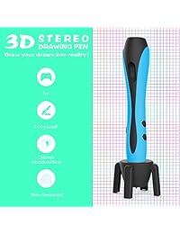 Ezgogo 3D Printer Pen Art Kit 2019 Nuevo para Niños, Adolescentes y Adultos   Mini Doodling Printing Tool with Nontoxic 0.069 in PLA Filament (Compatible con ABS)   Ajustable No Mess Easy to Use 3D Drawing