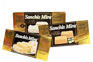 HOMEWIS Sanchis Mira Turron Combo Pack 1 Jijona, 1 Alicante, 1 Mazapan. Pack of 3_AB