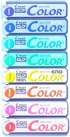 4 X Pilot Color Eno Neox Mechanical Pencil Lead, 0.7 mm , 8 color set - Each 4 Pacs / Total 32 Pacs Set