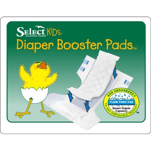 Select Kids Booster Pads Diaper Doubler, 90 count, 3 Packs of 30 image