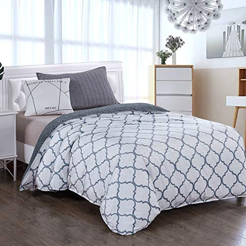 Royhom Duvet Cover for Weighted Blankets 48 x 72 Inches Removable