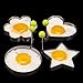 Neon 5PCS Stainless Steel Fried Egg Mold Pancake Mold Kitchen Tool Pancake Rings with Oil Brush