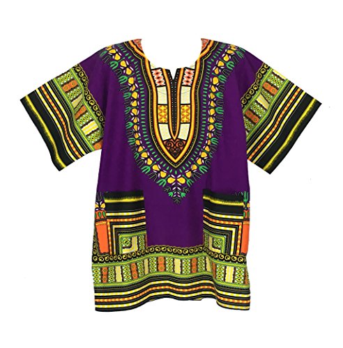 Vipada's Dashiki Shirt African Top Men's Dashiki (Purple)