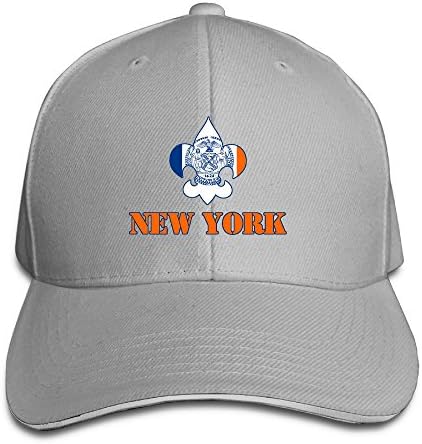 TOPNN New York Flag Sandwich Peaked Cap Ash