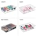 mDesign Plastic Divided Stackable Hair, Makeup & Jewelry Organizer Box with Hinge Lid for Bathroom Vanity Countertop - 5 Sections - Stores Hair Clips, Barrettes, Accessories - Ligne Collection - Clear