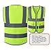 JKSafety Class 2 High Visibility Zipper Front Kids Safety Vest With Reflective Strips, Yellow Meets ANSI/ISEA Standards (Kid-Medium Yellow)
