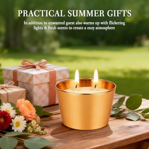Citronella Candles Outdoor, 4 Pack Soy Wax Lemongrass Outdoor Candles, 240 Hours Burning Decorative Jar Scented Candle for Patio Garden Backyard Camping Summer,Emergency & Survival