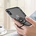 DESOF iPhone X Case, iPhone 10 Case with Ring Holder Kickstand, 360°Adjustable Ring Grip Stand Work with Magnetic Car Mount Anti-Fingerprint Slim Cover for Apple iPhone X (2017) 5.8 inch - Clear