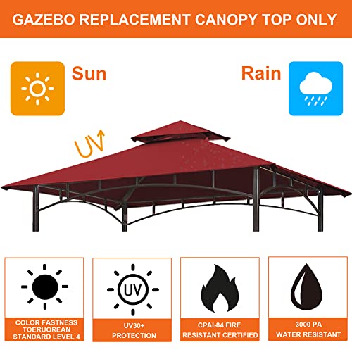 Eurmax USA High Performance Grill Gazebo Canopy Replacement Cover 5x8