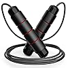 FITFORT-Skipping-Rope-Adult-Fitness-Jump-Rope-Tangle-Rapid-Speed-Skipping-Rope-Cable-with-Ball-Bearingsfor-Women-Men-and-Kids-Adjustable-Steel-Skipping-Rope-with-Foam-Handles-for-Home-Fitness FITFORT Skipping Rope Adult - Fitness Jump Rope, Tangle Rapid Speed Skipping Rope Cable with Ball Bearings,for Women, Men, and Kids, Adjustable Steel Skipping Rope with Foam Handles for Home Fitness