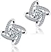 DASATA Women's White Sterling 925 Silver Stud Earrings For Party Wedding DFE0004 White