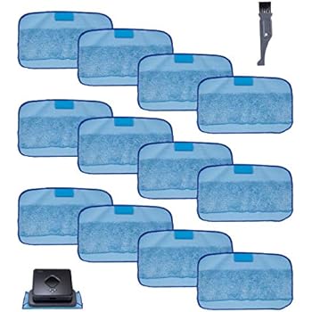 I clean 12Packs Pads for iRobot Braava 380 380t 320 Mint 4200 5200, Replacement iRobot Braava Vacuum Wet Mops/Washable Pro-Clean Mopping Cloths